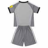 Newcastle 26/27Grey/Black/White Stripes Away Kids Jersey Set