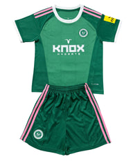 Newcastle United 26/27 Green/White/Pink Stripes Goalkeeper Kids Jersey Set