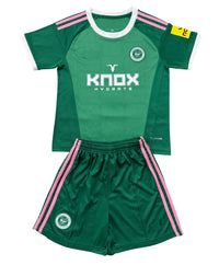 Newcastle United 26/27 Green/White/Pink Stripes Goalkeeper Kids Jersey Set