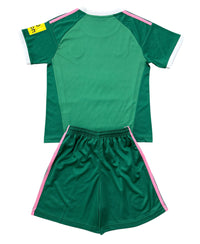 Newcastle United 26/27 Green/White/Pink Stripes Goalkeeper Kids Jersey Set