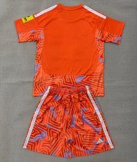 Newcastle United 26/27 Orange/White Stripes Goalkeeper Kids Jersey Set
