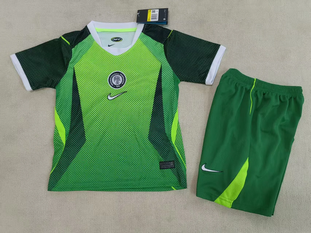 Nigeria 2026 Pine Green Away Kids Jersey Set