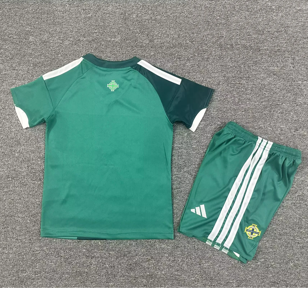 Northern Ireland 25/26 Green Home Kids Jersey Set
