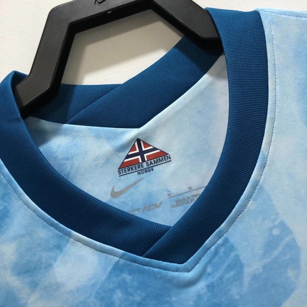 Norway 2020/21 Retro Light Blue/Navy Blue Away Jersey