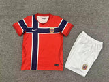 Norway 2026 World Cup Red/Navy/White Home Kids Jersey Set