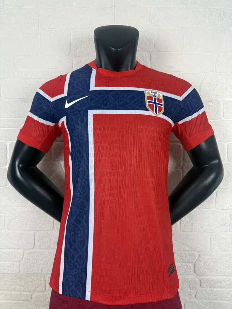 Norway 2026 World Cup Red/Navy/White Home Player Version Jersey
