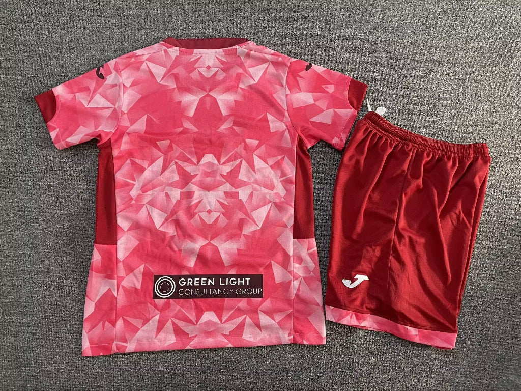 Norwich City 25/26 Tonal Pink Third Kids Jersey Set