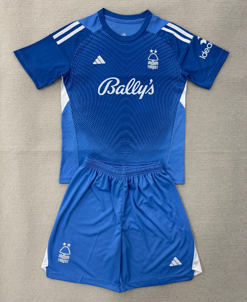Nottingham Forest 25/26 Blue/White Goalkeeper Kids Jersey Set