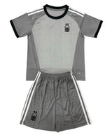 Nottingham Forest 26/27 Gray/White Shoulder Stripes Goalkeeper Kids Jersey Set