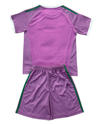 Nottingham Forest 26/27 Pink/Green Shoulder Stripes Goalkeeper Kids Jersey Set