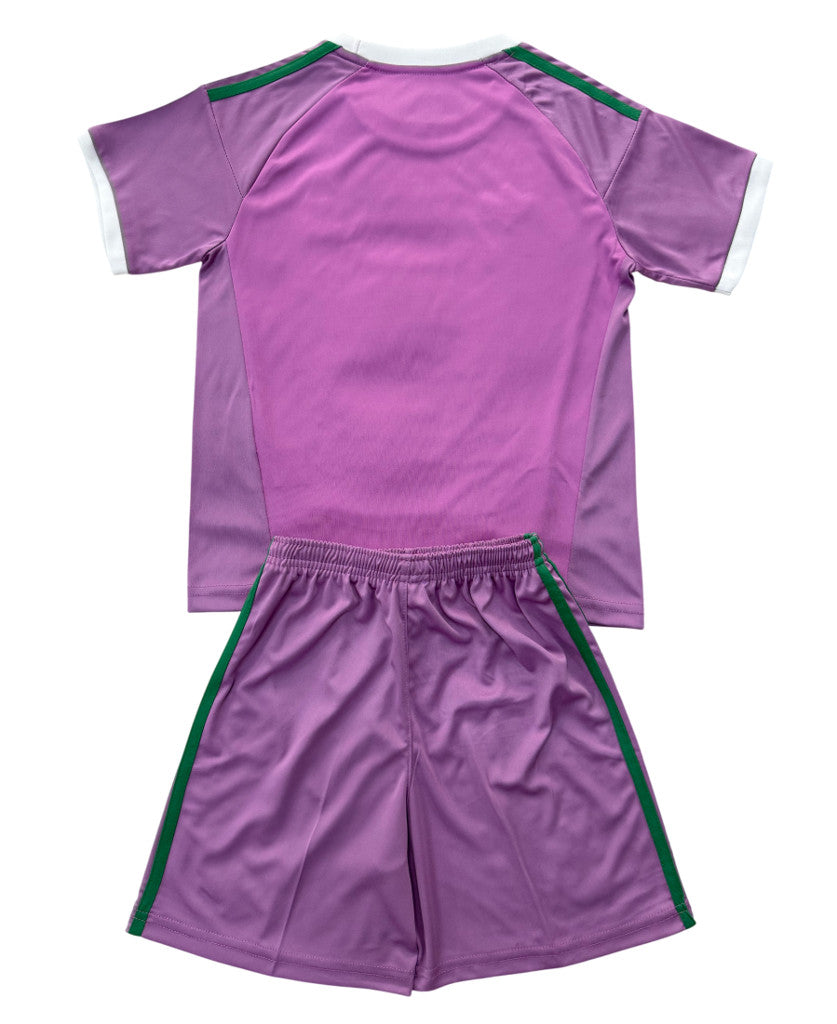 Nottingham Forest 26/27 Pink/Green Shoulder Stripes Goalkeeper Kids Jersey Set