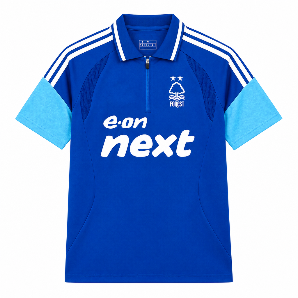 Nottingham Forest 26/27 Royal Blue/White Stripes Training Polo Jersey