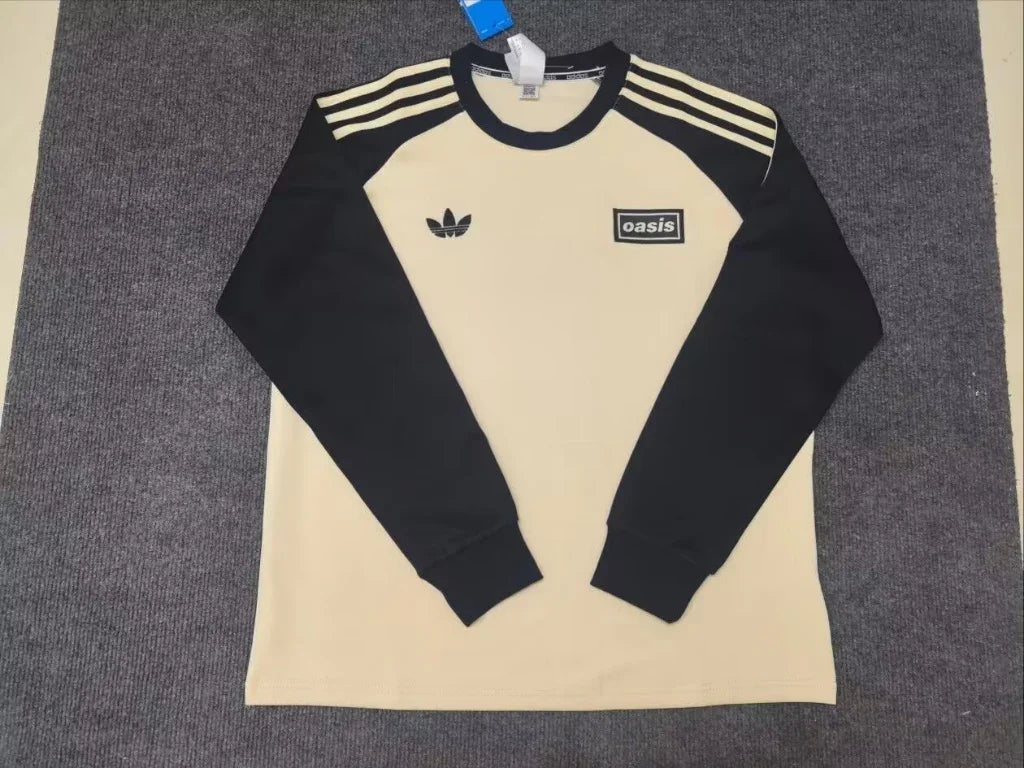 Oasis 25/26 Beige/Black 3 Stripes Long Sleeve Jersey