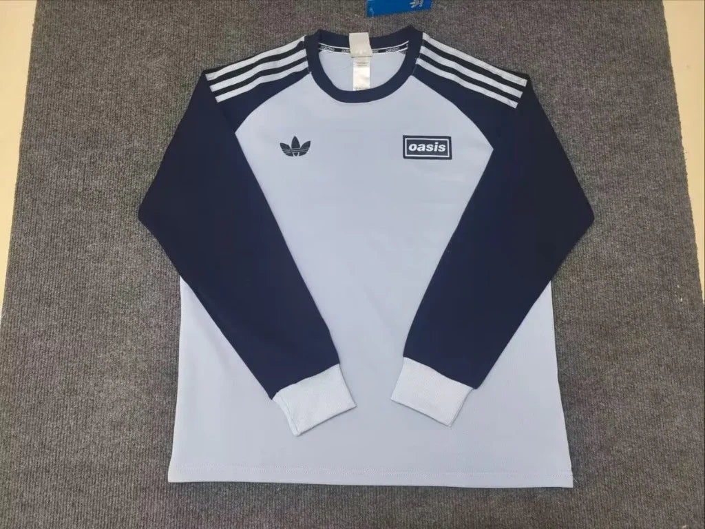 Oasis 25/26 Blue/White 3 Stripes Long Sleeve Jersey