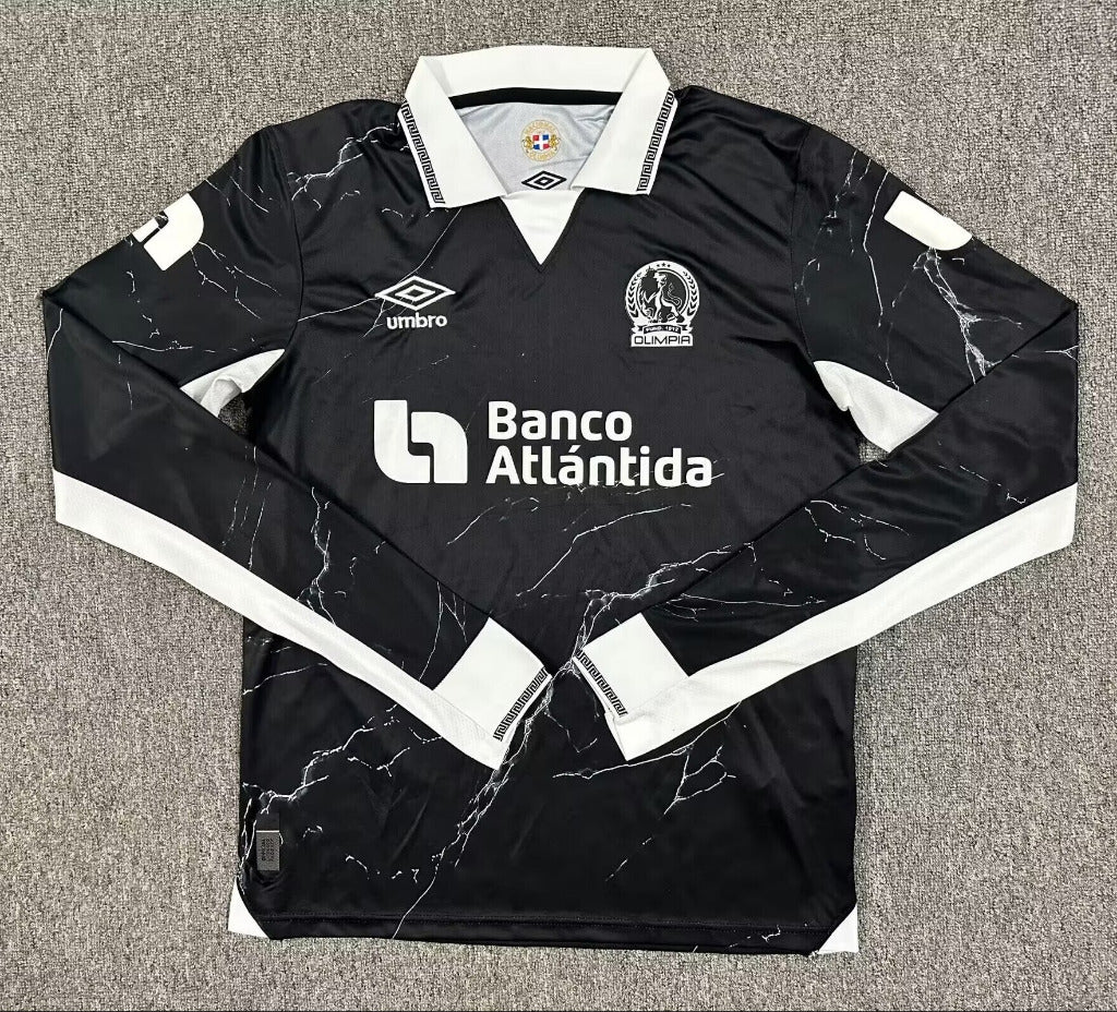Olimpia (Honduras) 25/26 Black/White Long Sleeve Third Jersey