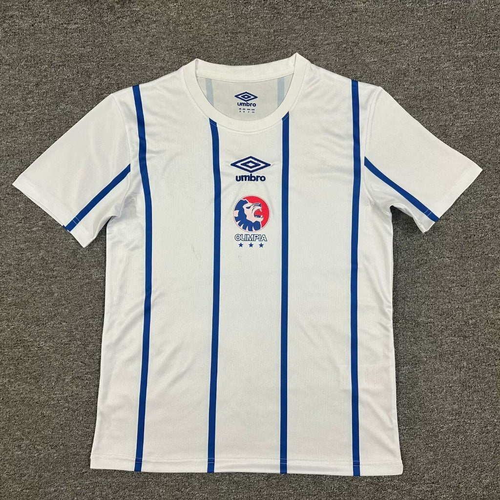 Olimpia (Honduras) 25/26 White/Blue Stripes Home Jersey