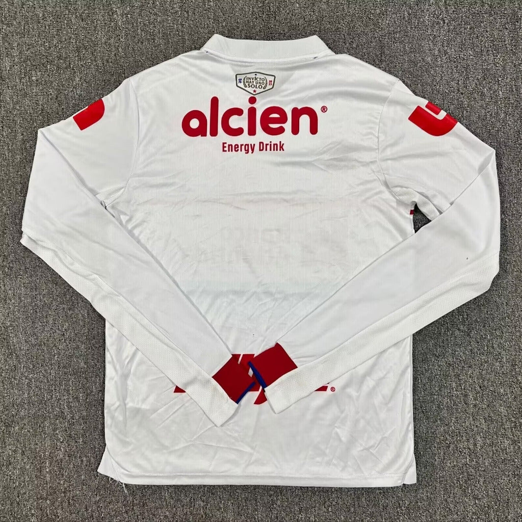 Olimpia (Honduras) 25/26 White/Red Long Sleeve Home Jersey