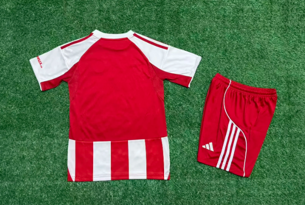 Olympiacos 25/26 Red/White Home Kids Jersey Set