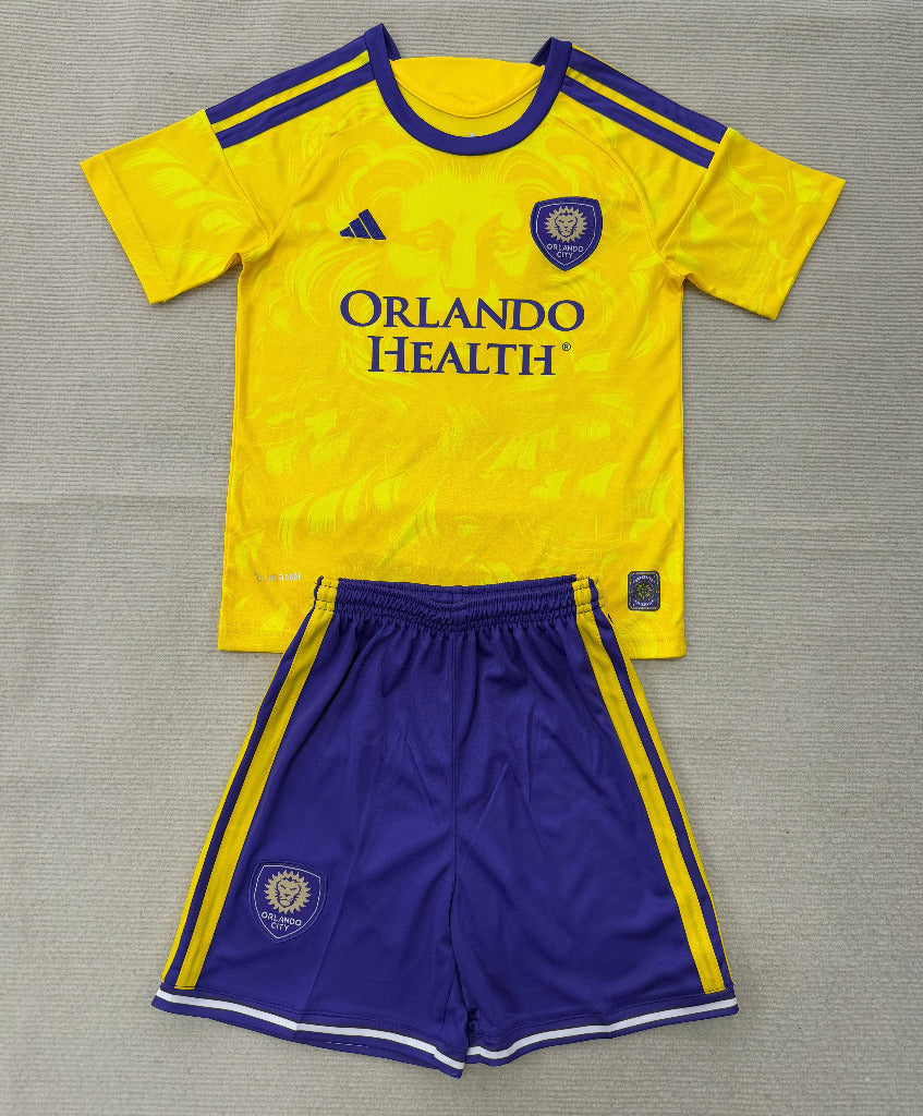 Orlando 26/27 Yellow/Purple Away Kids Jersey Set
