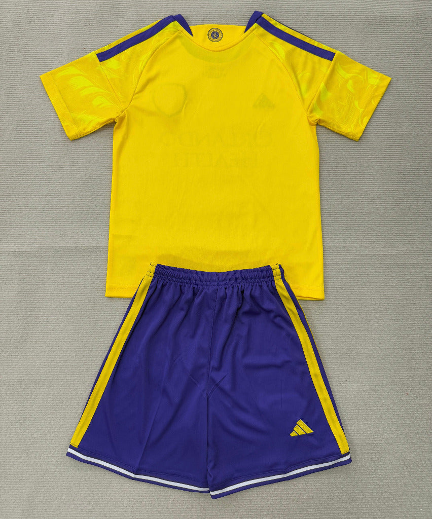 Orlando 26/27 Yellow/Purple Away Kids Jersey Set