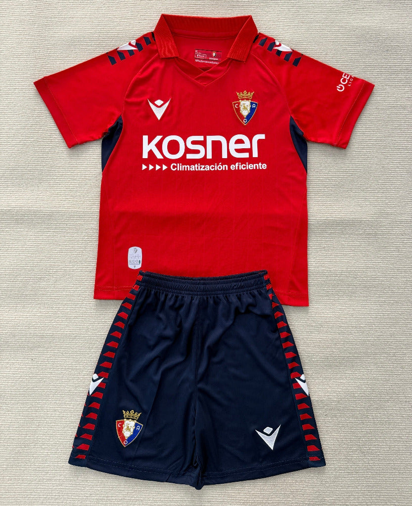 Osasuna 25/26 Red Home Kids Jersey Set