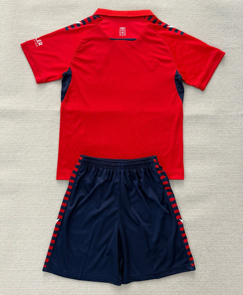 Osasuna 25/26 Red Home Kids Jersey Set
