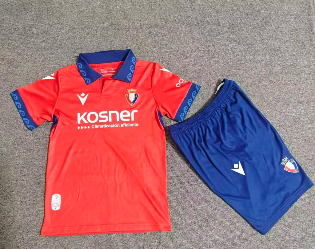 Osasuna 26/27 Red/Blue Home Kids Jersey Set
