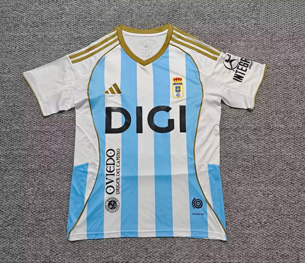 Oviedo 25/26 White/Blue Away Jersey