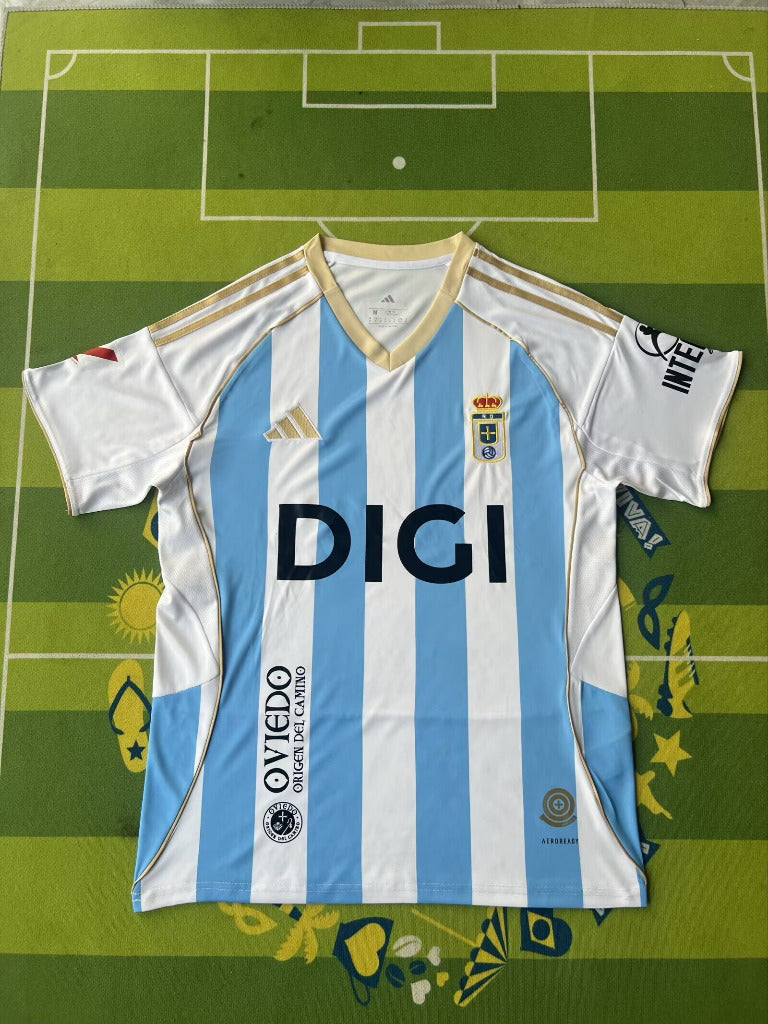 Oviedo 25/26 White/Blue Away Jersey