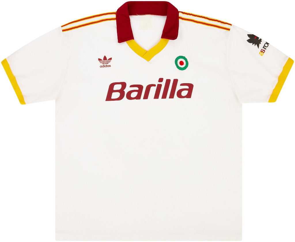 Roma 1991/92 Vintage Retro White Away Jersey