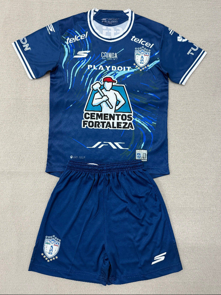 Pachuca 25/26 Blue Away Kids Jersey Set