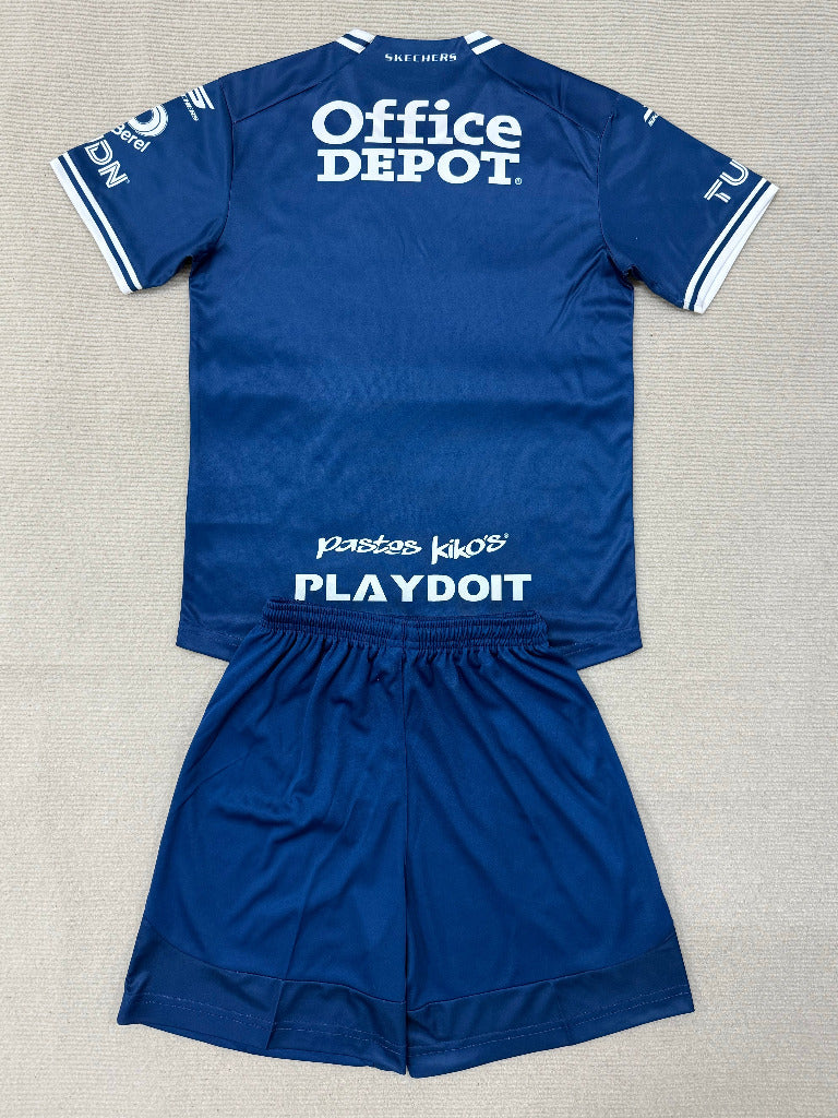 Pachuca 25/26 Blue Away Kids Jersey Set