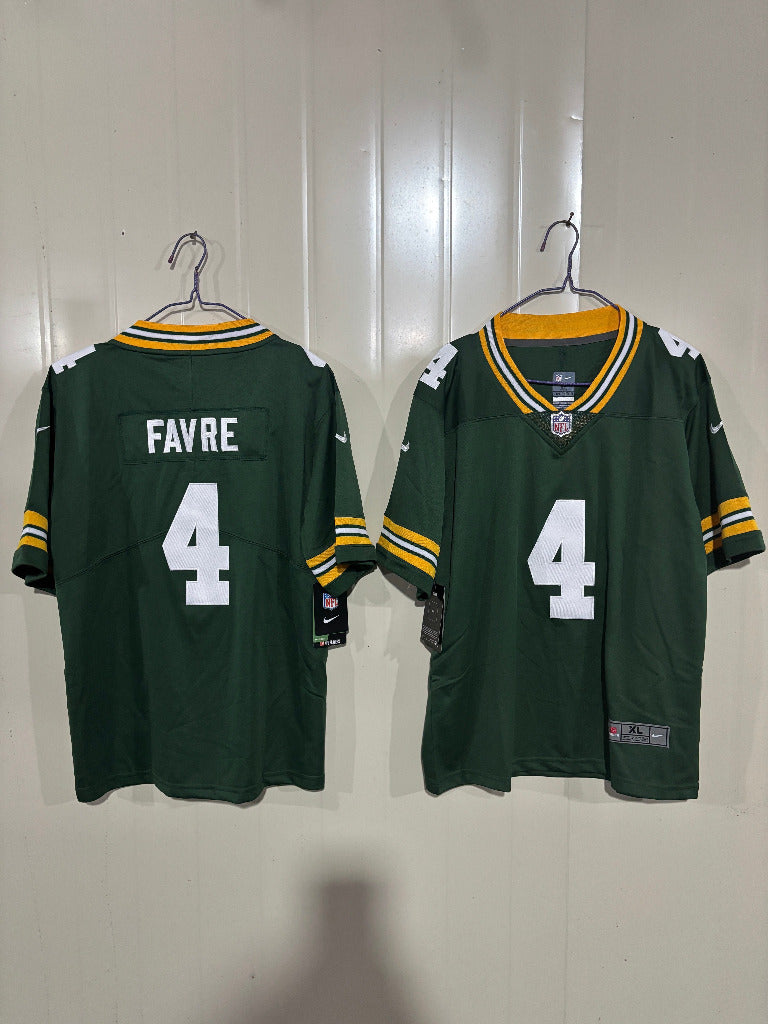 Packer 25/26 Favre #4 Green/White Kids NFL Jersey
