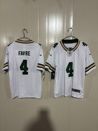 Packer 25/26 Favre #4 White Kids NFL Jersey
