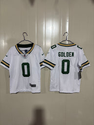 Packer 25/26 Golden #0 White Kids NFL Jersey