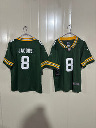 Packer 25/26 Jacobs #8 Green/White Kids NFL Jersey