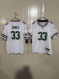 Packer 25/26 Jones #33 White Kids NFL Jersey