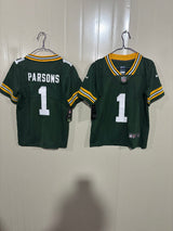 Packer 25/26 Parsons #1 Green/White Kids NFL Jersey