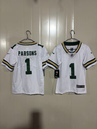 Packer 25/26 Parsons #1 White Kids NFL Jersey