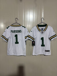 Packer 25/26 Parsons #1 White Kids NFL Jersey