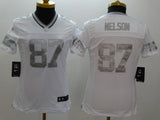 Packers 2021/22 Nelson #87 White/Gray Women NFL Jersey