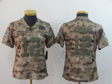 Packers 2021/22 Rodgers #12 Camo Print Women NFL Jersey