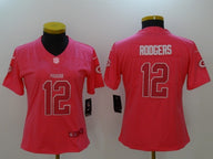 Packers 2022/23 Rodgers #12 Pink Women NFL Jersey