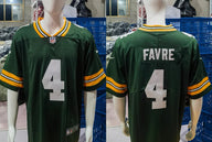 Packers 25/26 Favre #4 Green/White NFL Game Jersey