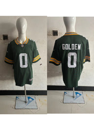 Packers 25/26 Golden #0 Green/White NFL Game Jersey