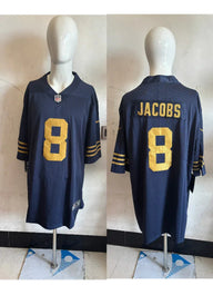 Packers 25/26 Jacobs #8 Navy/Orange NFL Game Jersey
