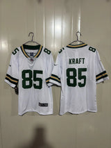 Packers 25/26 Kraft #85 White/Green NFL Game Jersey