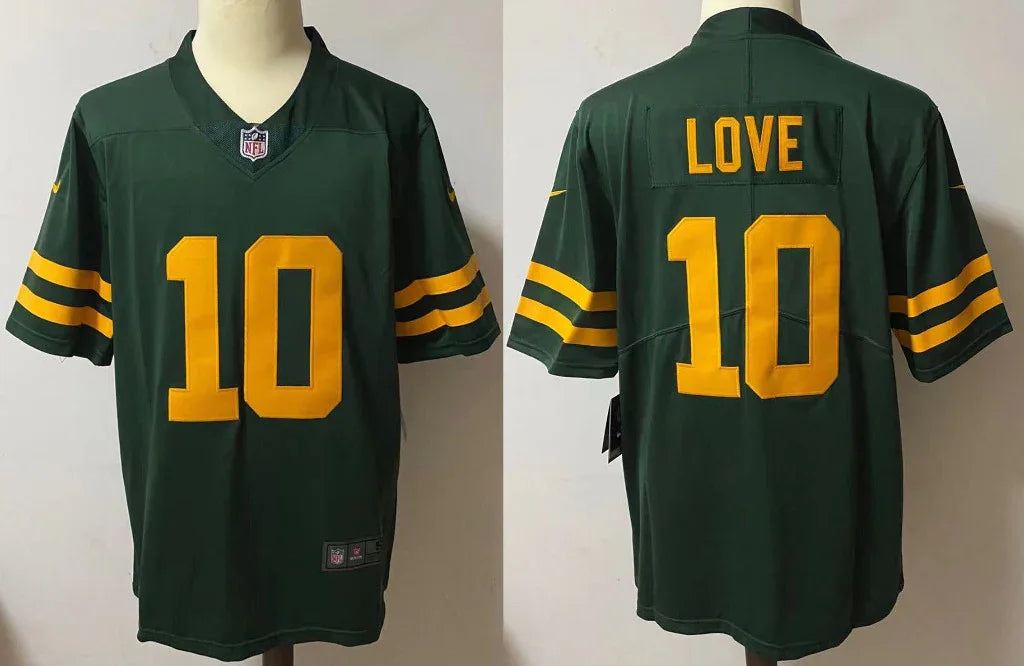 Packers 25/26 Love #10 Green/Orange NFL Game Jersey