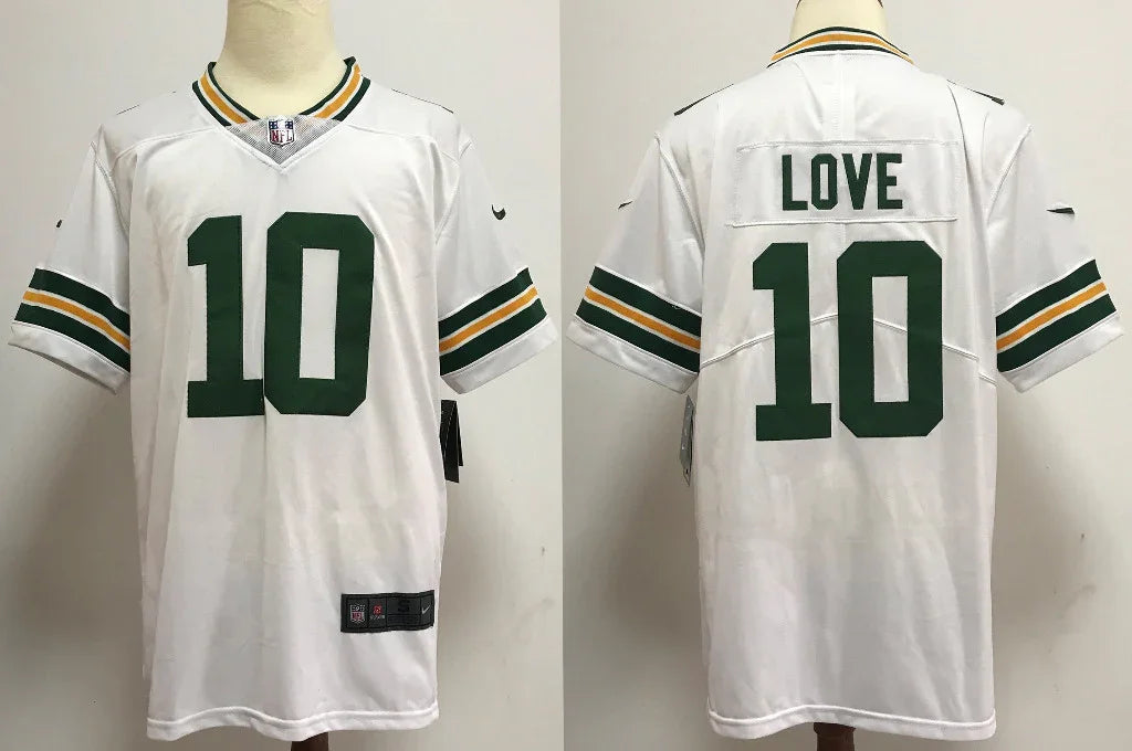 Packers 25/26 Love #10 White/Green NFL Game Jersey