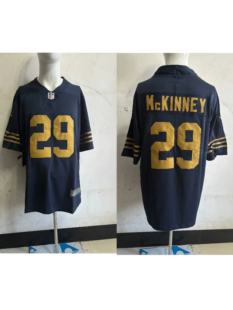 Packers 25/26 McKinney #29 Navy/Orange NFL Game Jersey